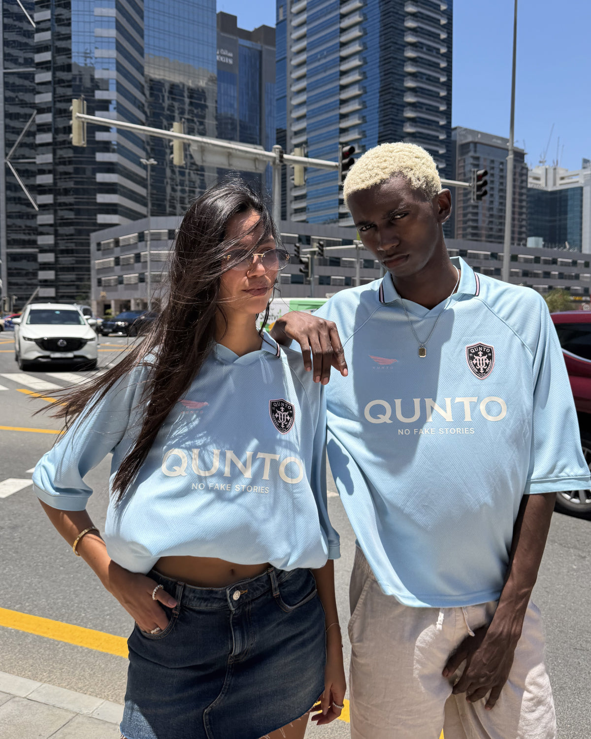 QUNTO Jersey Short Sleeve Baby Blue