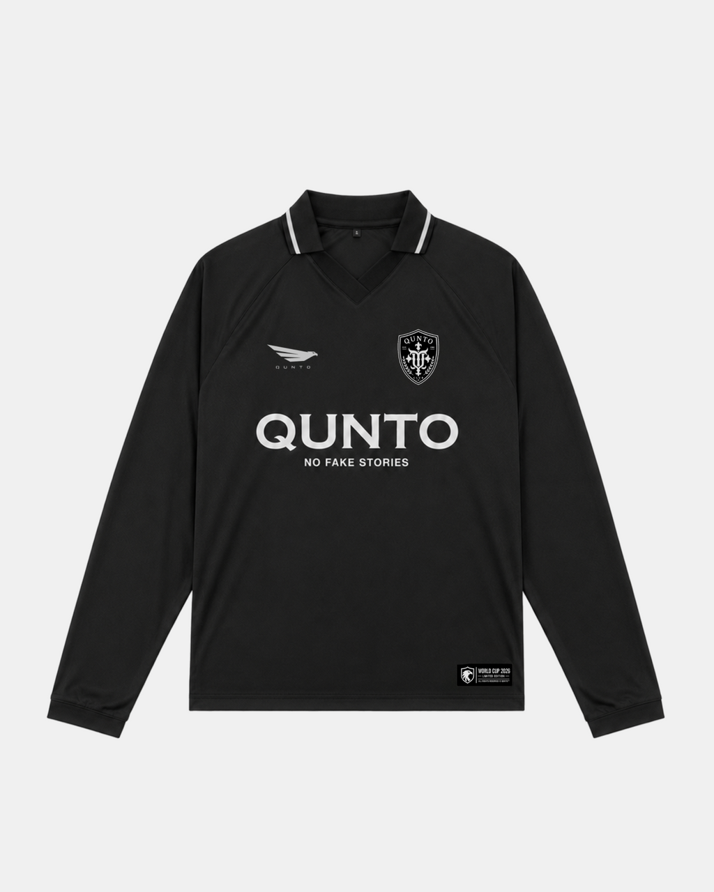 QUNTO Jersey Long Sleeve Black & Silver