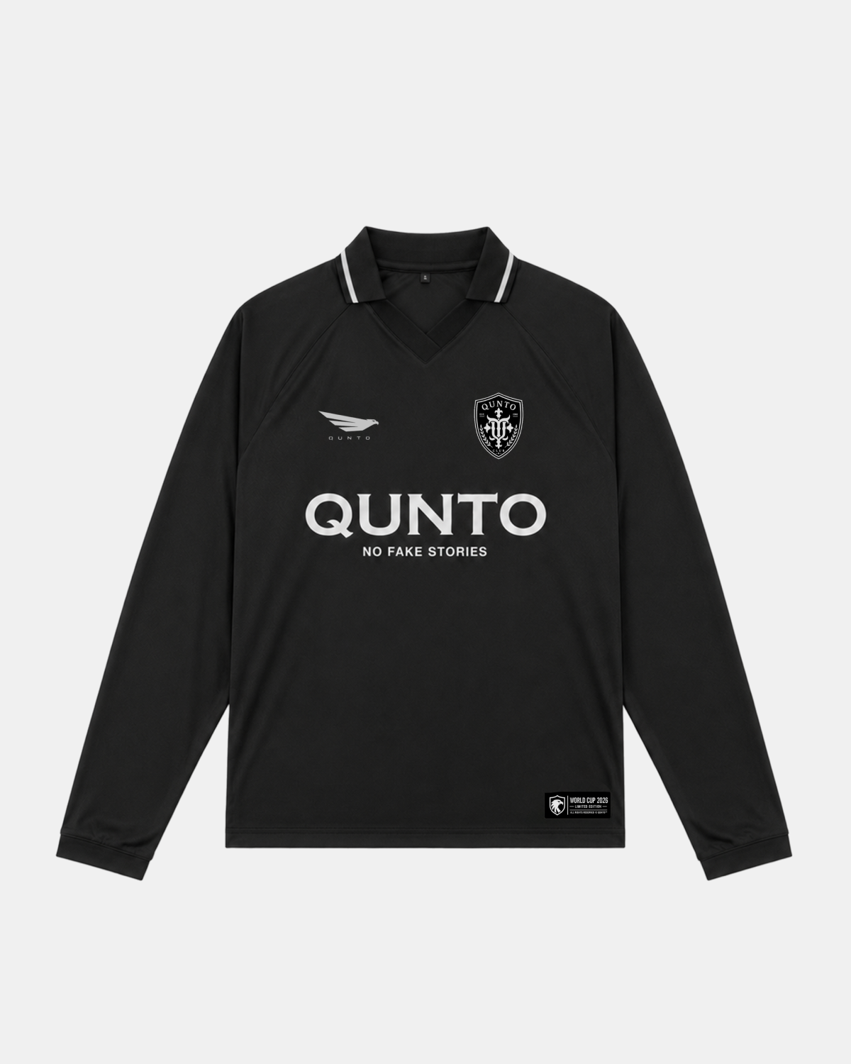 QUNTO Jersey Long Sleeve Black & Silver