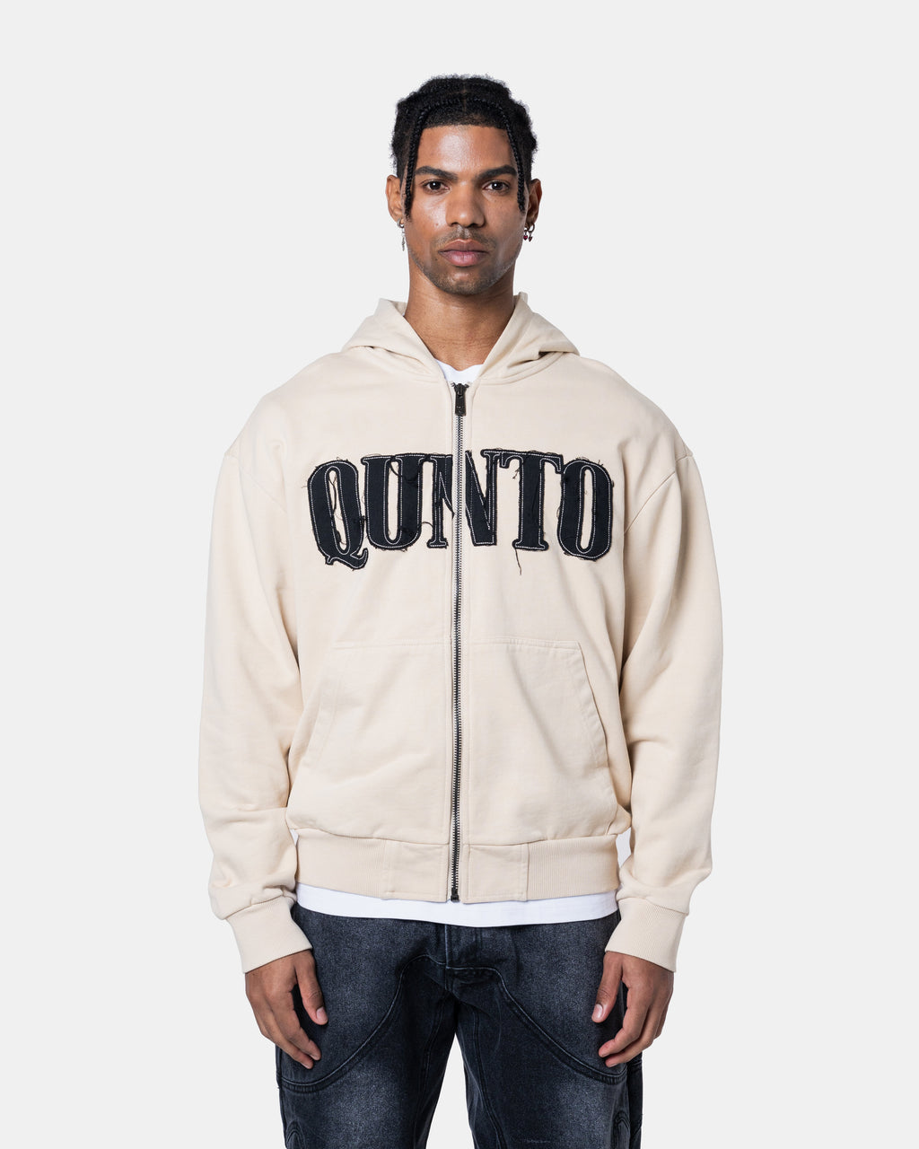 CLASSIC ZIPPER HOODIE CREAM
