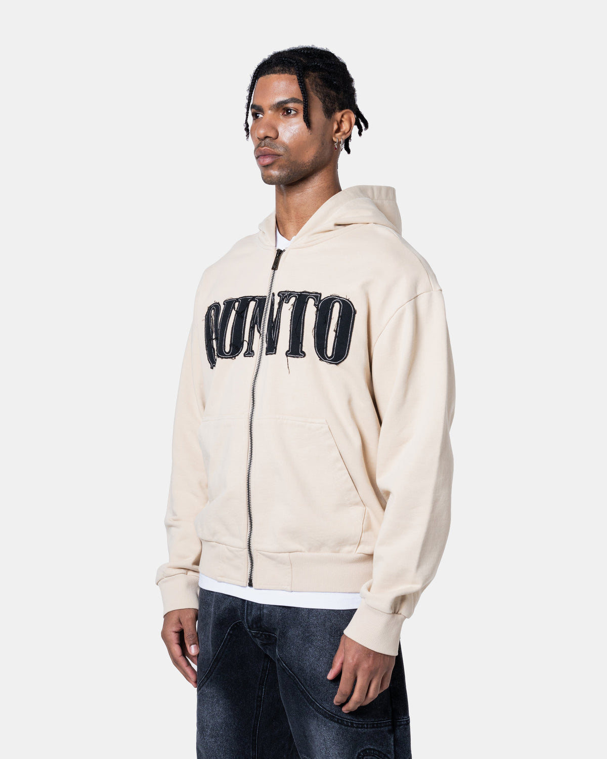 CLASSIC ZIPPER HOODIE CREAM