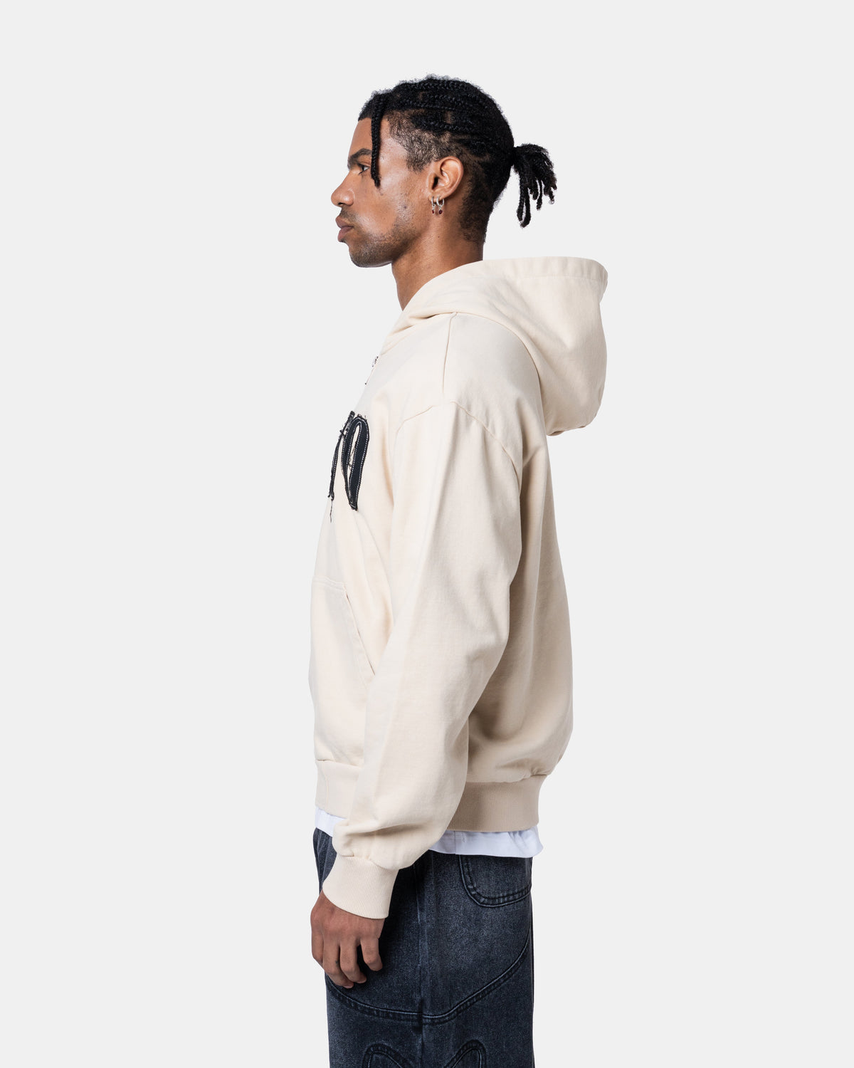 CLASSIC ZIPPER HOODIE CREAM