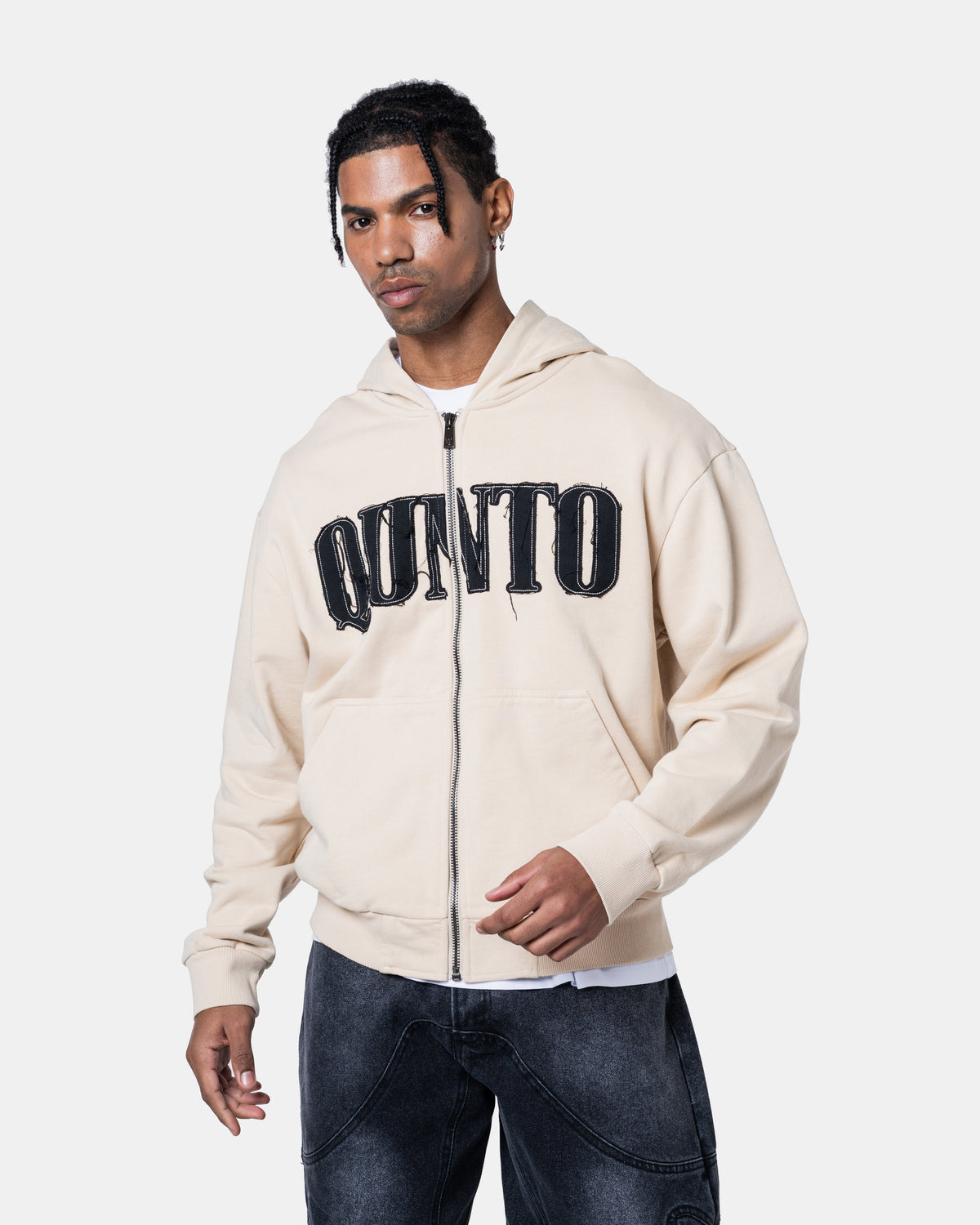 CLASSIC ZIPPER HOODIE CREAM
