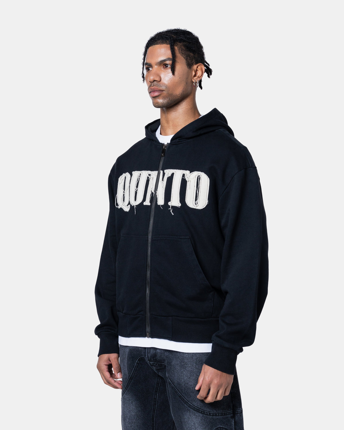 CLASSIC ZIPPER HOODIE BLACK