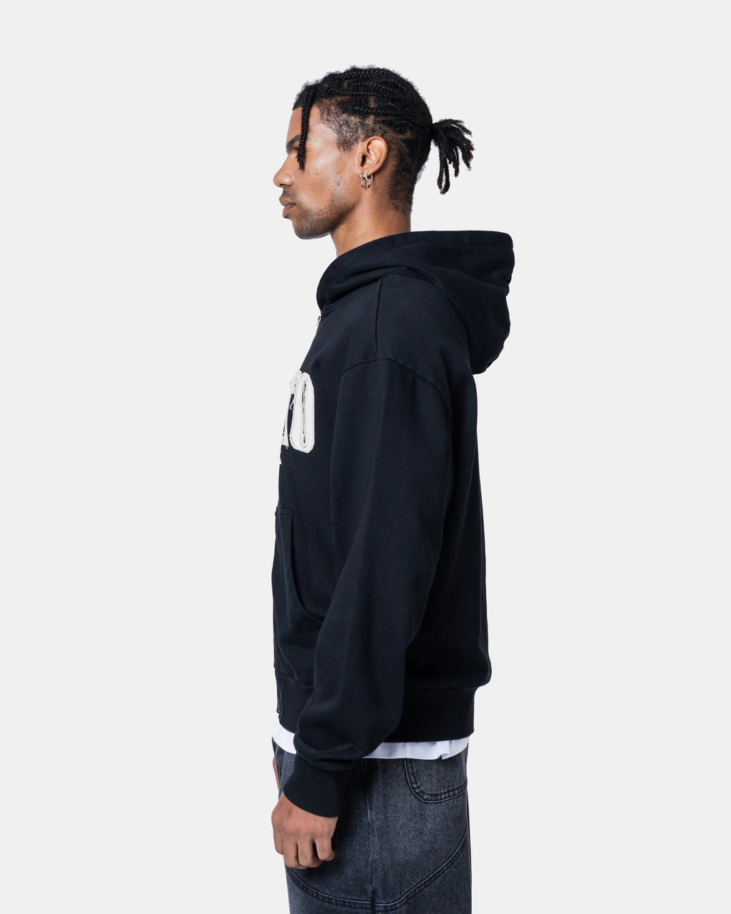 CLASSIC ZIPPER HOODIE BLACK