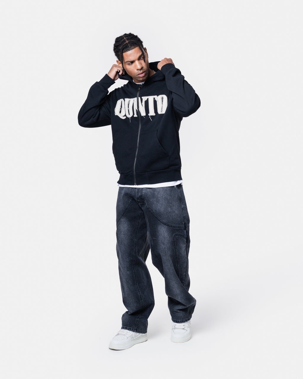 CLASSIC ZIPPER HOODIE BLACK