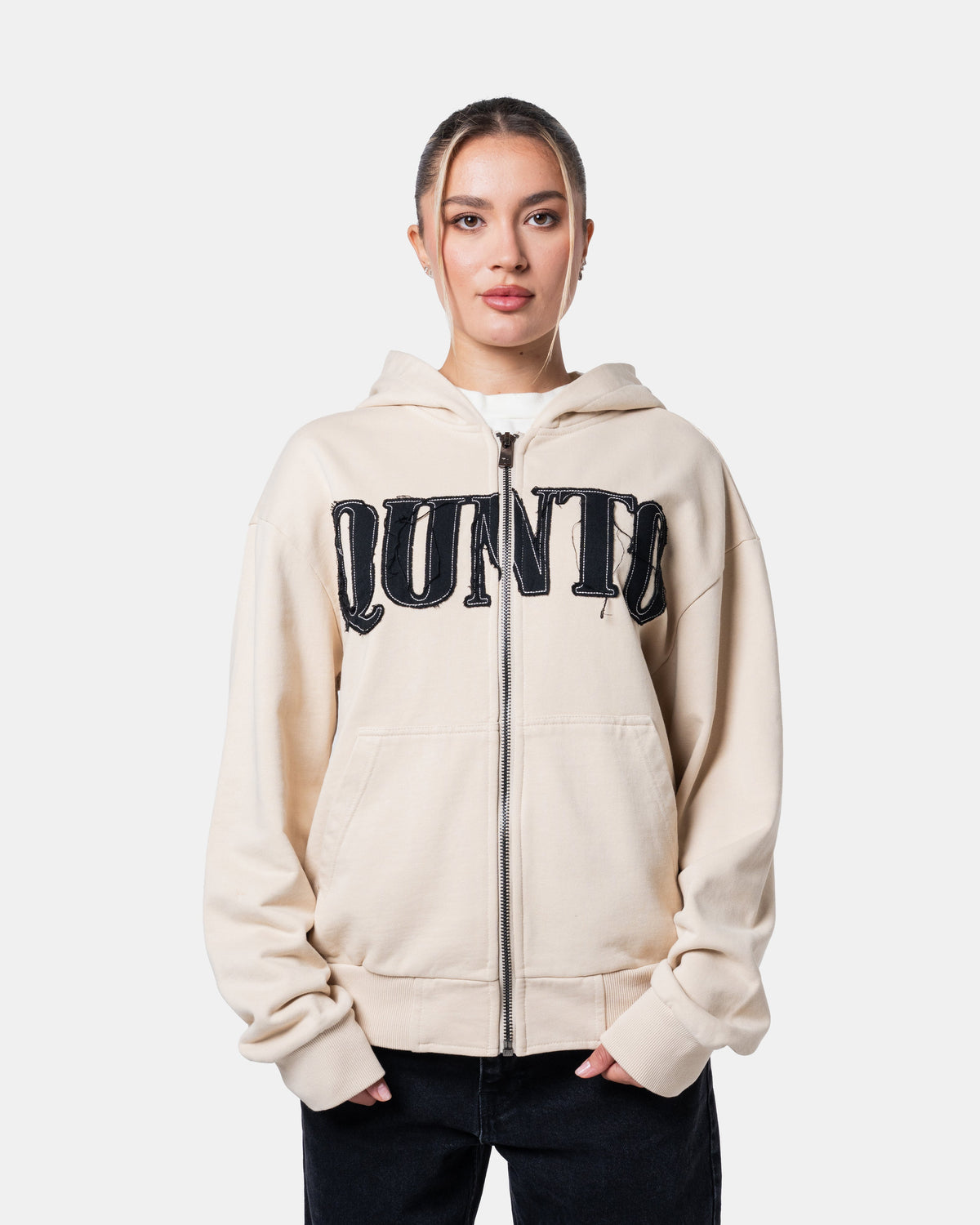 CLASSIC ZIPPER HOODIE CREAM