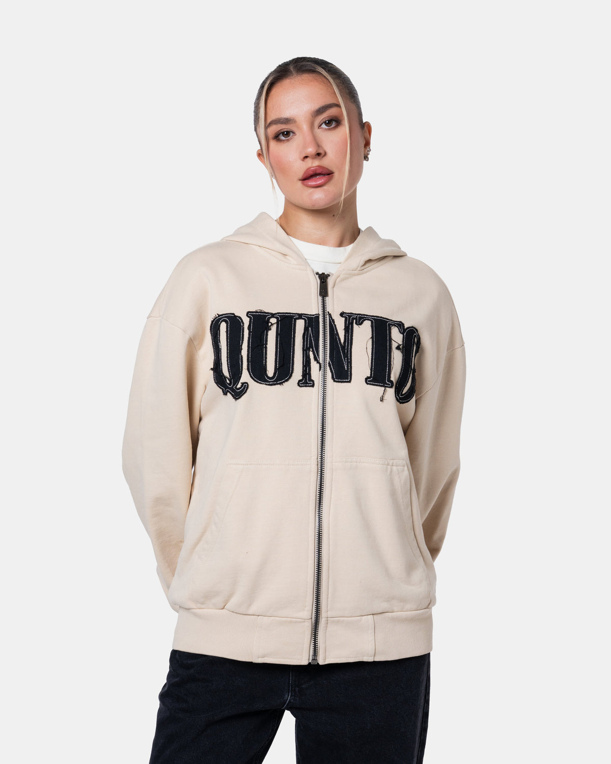 CLASSIC ZIPPER HOODIE CREAM