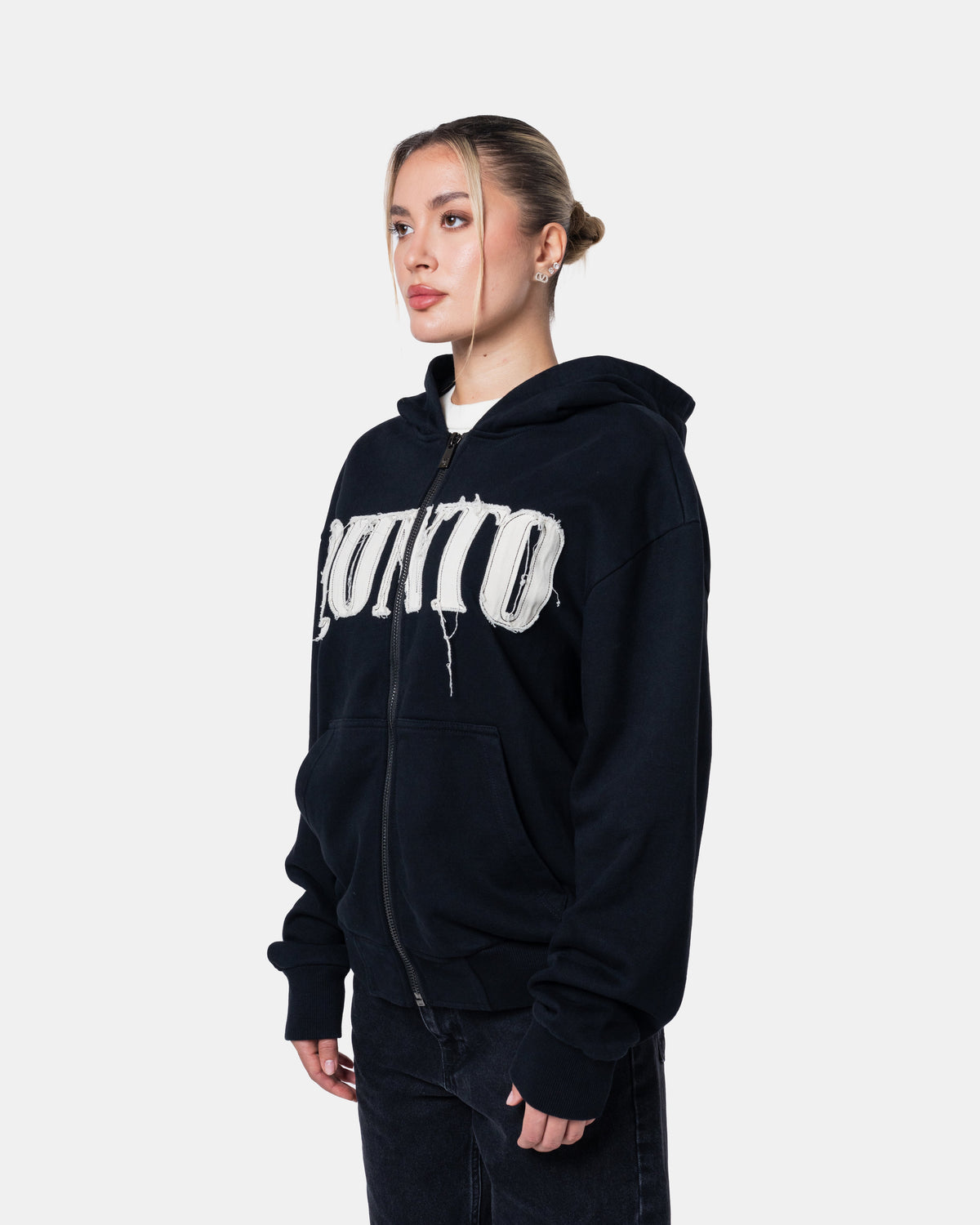 CLASSIC ZIPPER HOODIE BLACK
