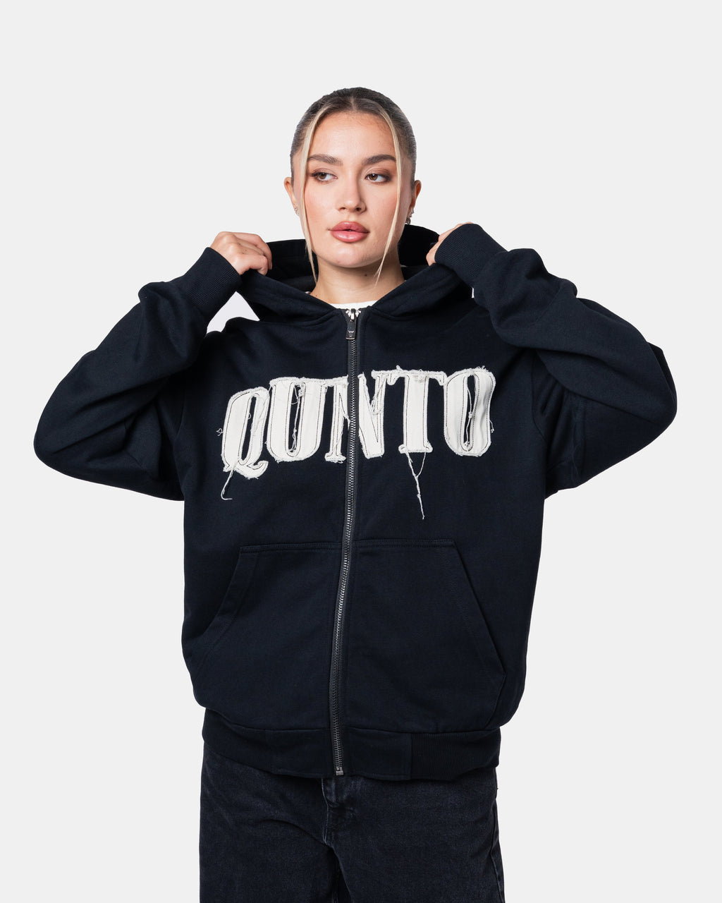 CLASSIC ZIPPER HOODIE BLACK