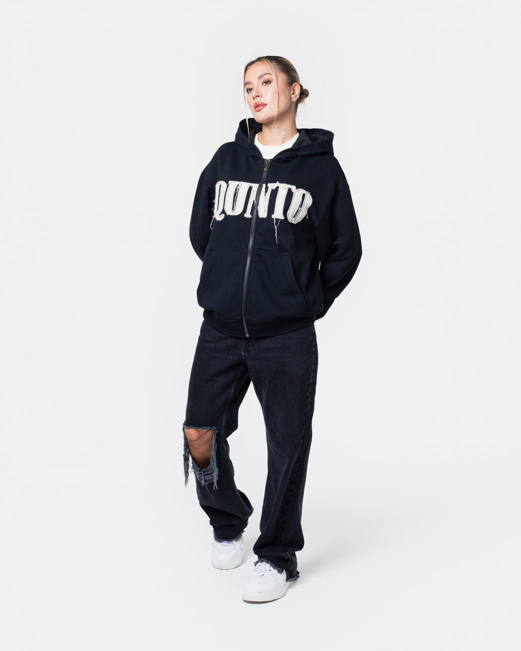 CLASSIC ZIPPER HOODIE BLACK