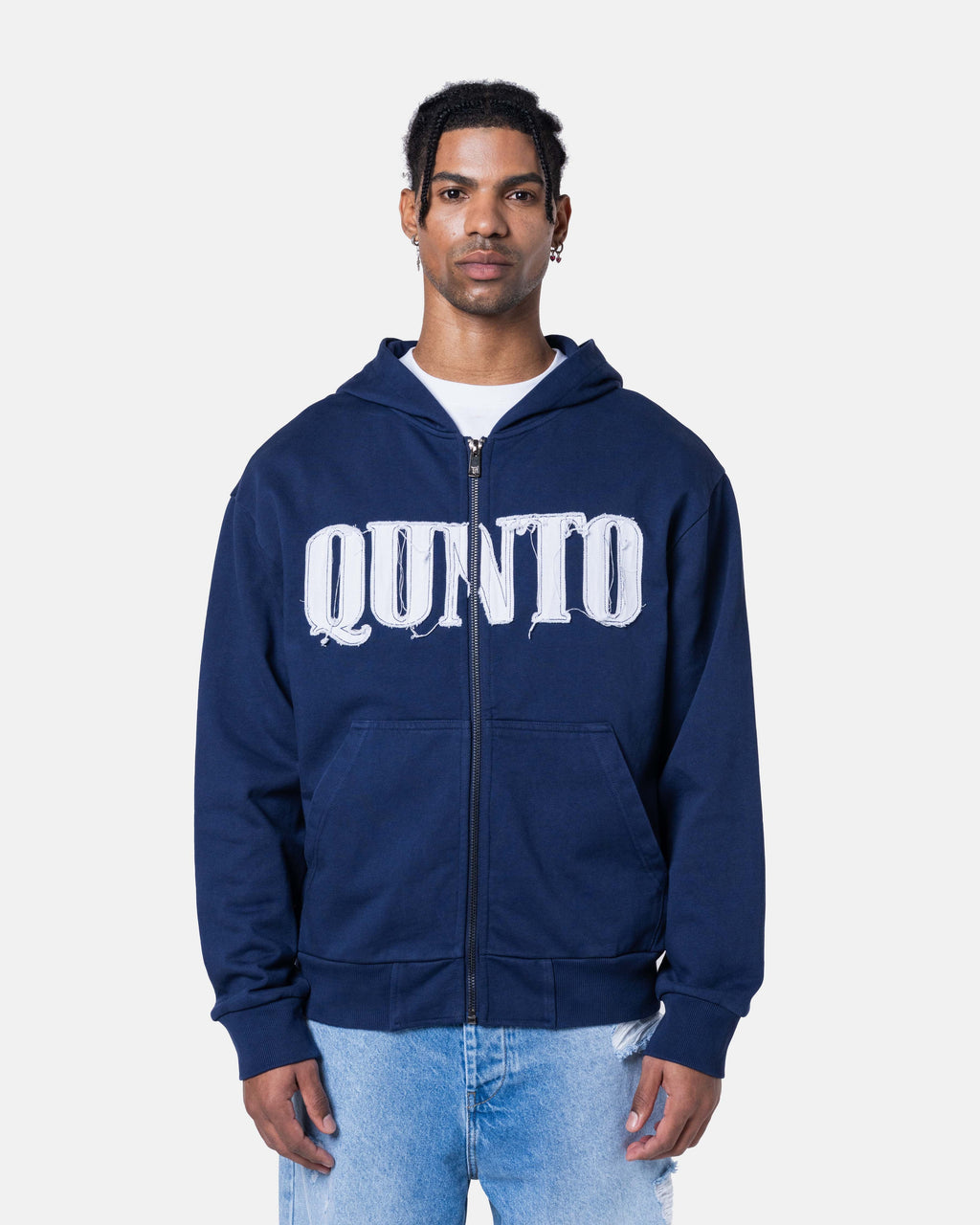 CLASSIC ZIPPER HOODIE BLUE