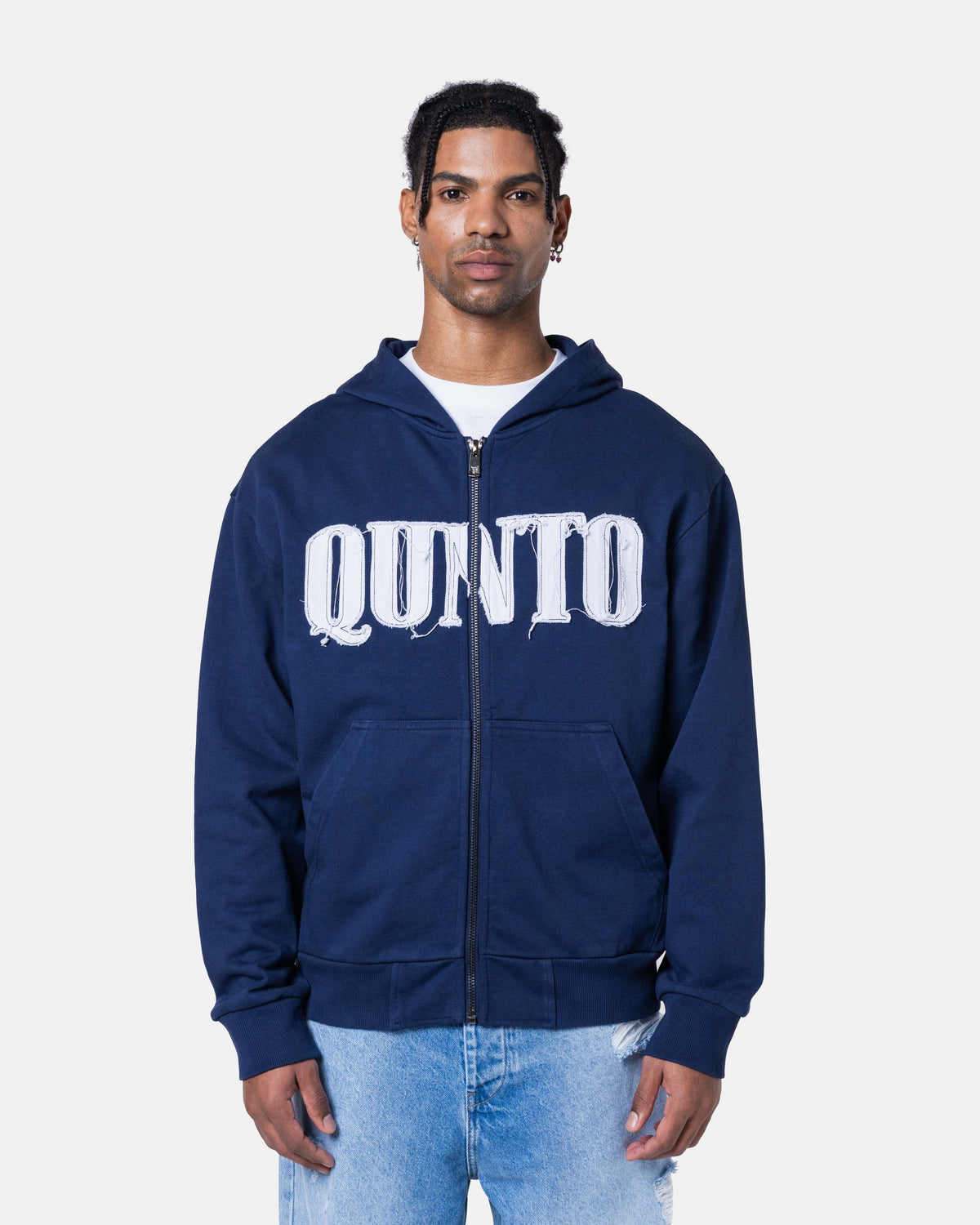 CLASSIC ZIPPER HOODIE BLUE