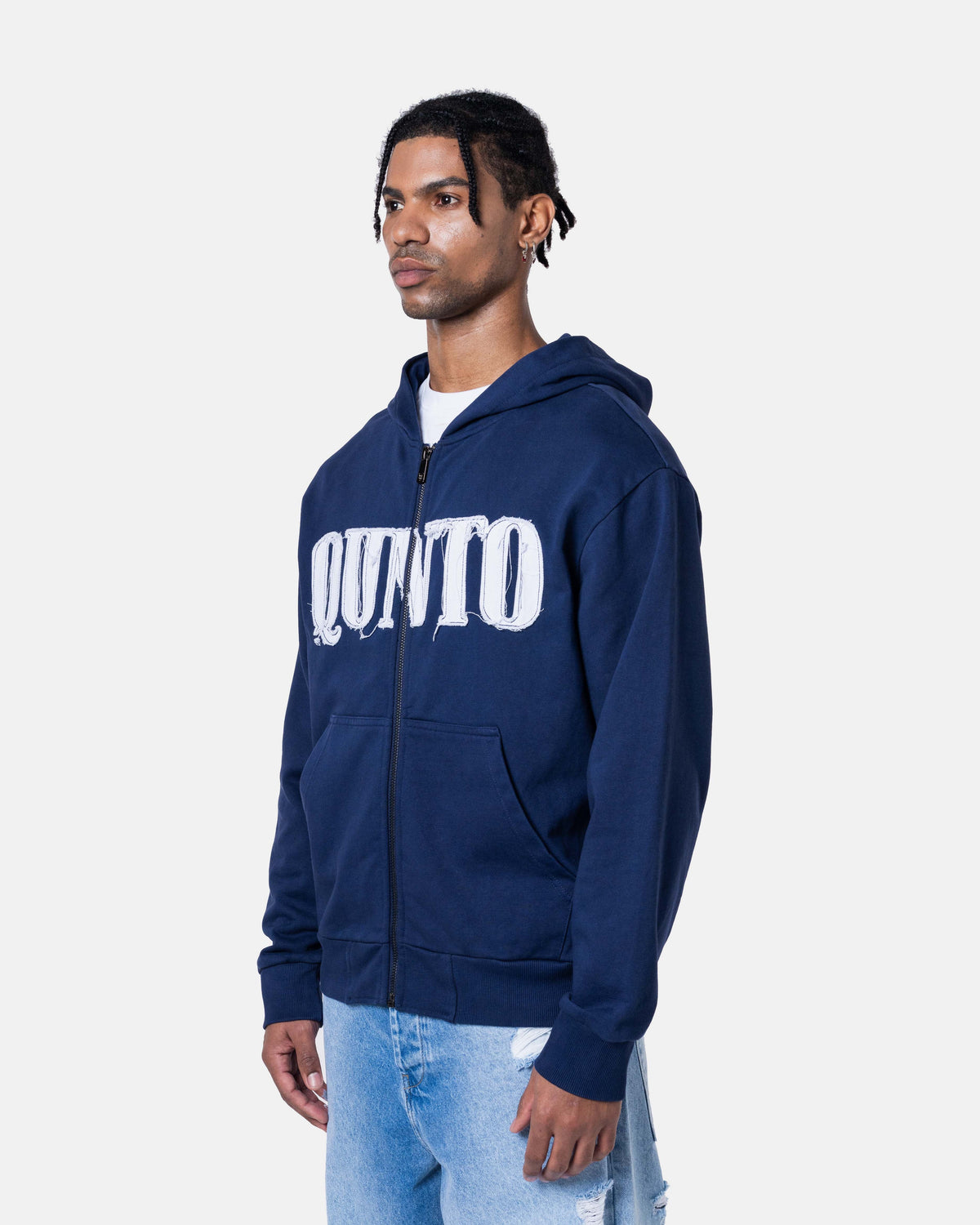 CLASSIC ZIPPER HOODIE BLUE