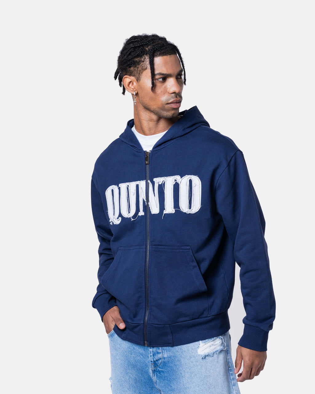 CLASSIC ZIPPER HOODIE BLUE