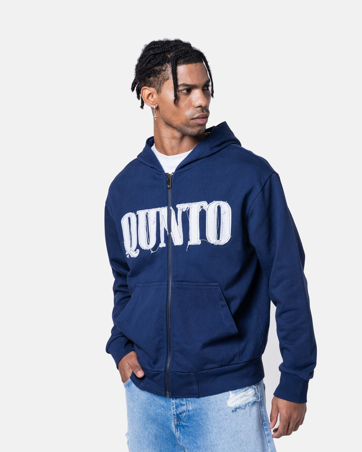 CLASSIC ZIPPER HOODIE BLUE