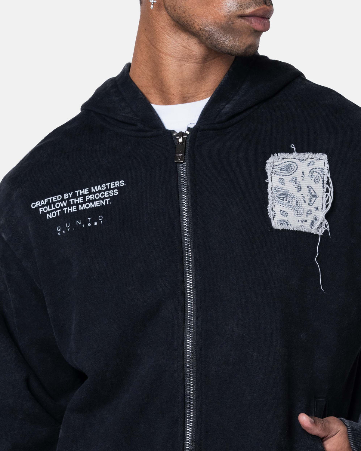 DESTROY ZIPPER HOODIE BLACK