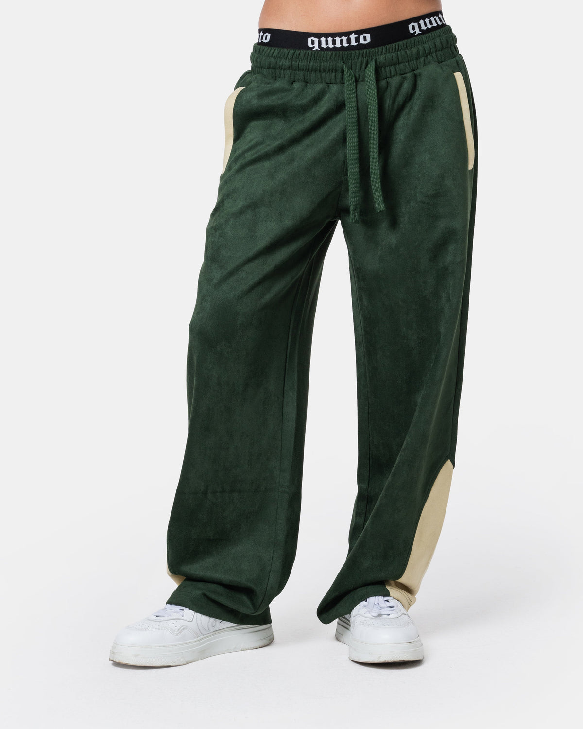 GREEN TRACK PANTS