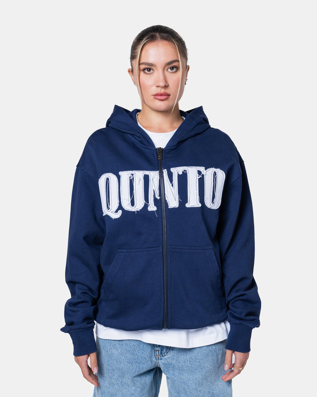 CLASSIC ZIPPER HOODIE BLUE