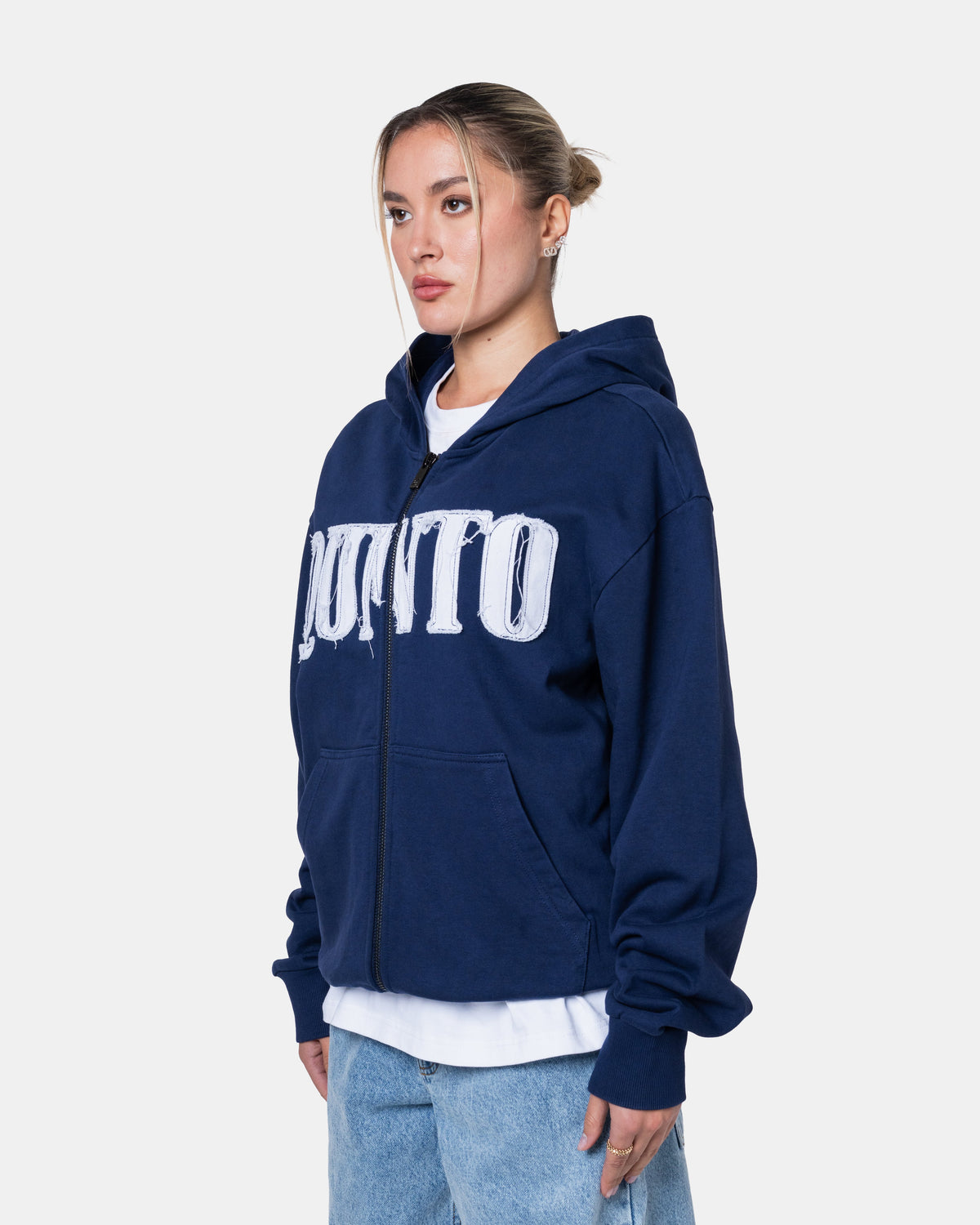 Classic Zip Hoodie Blue