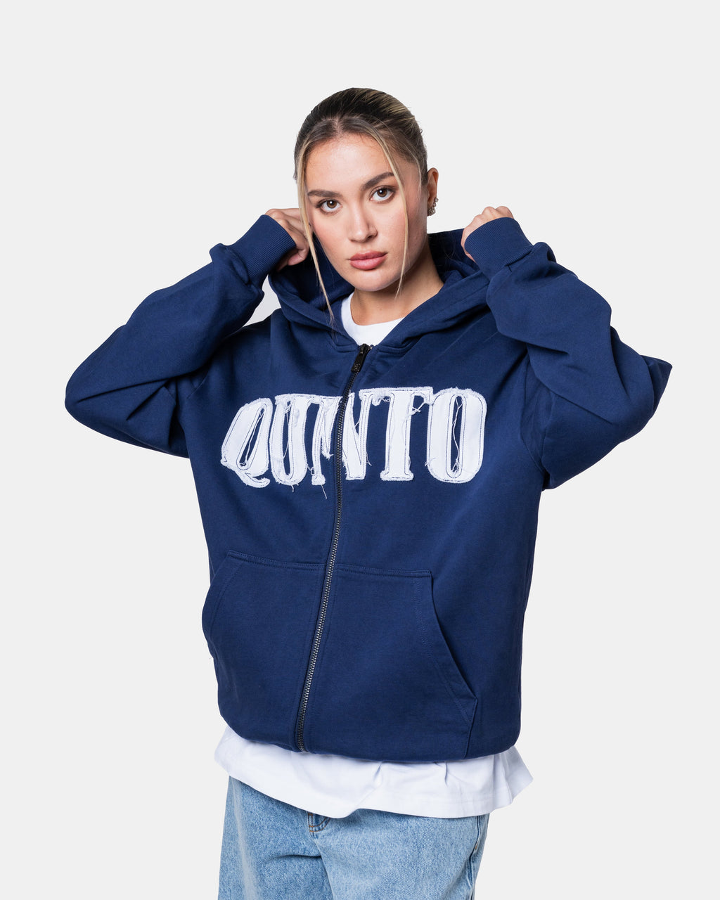 Classic Zip Hoodie Blue