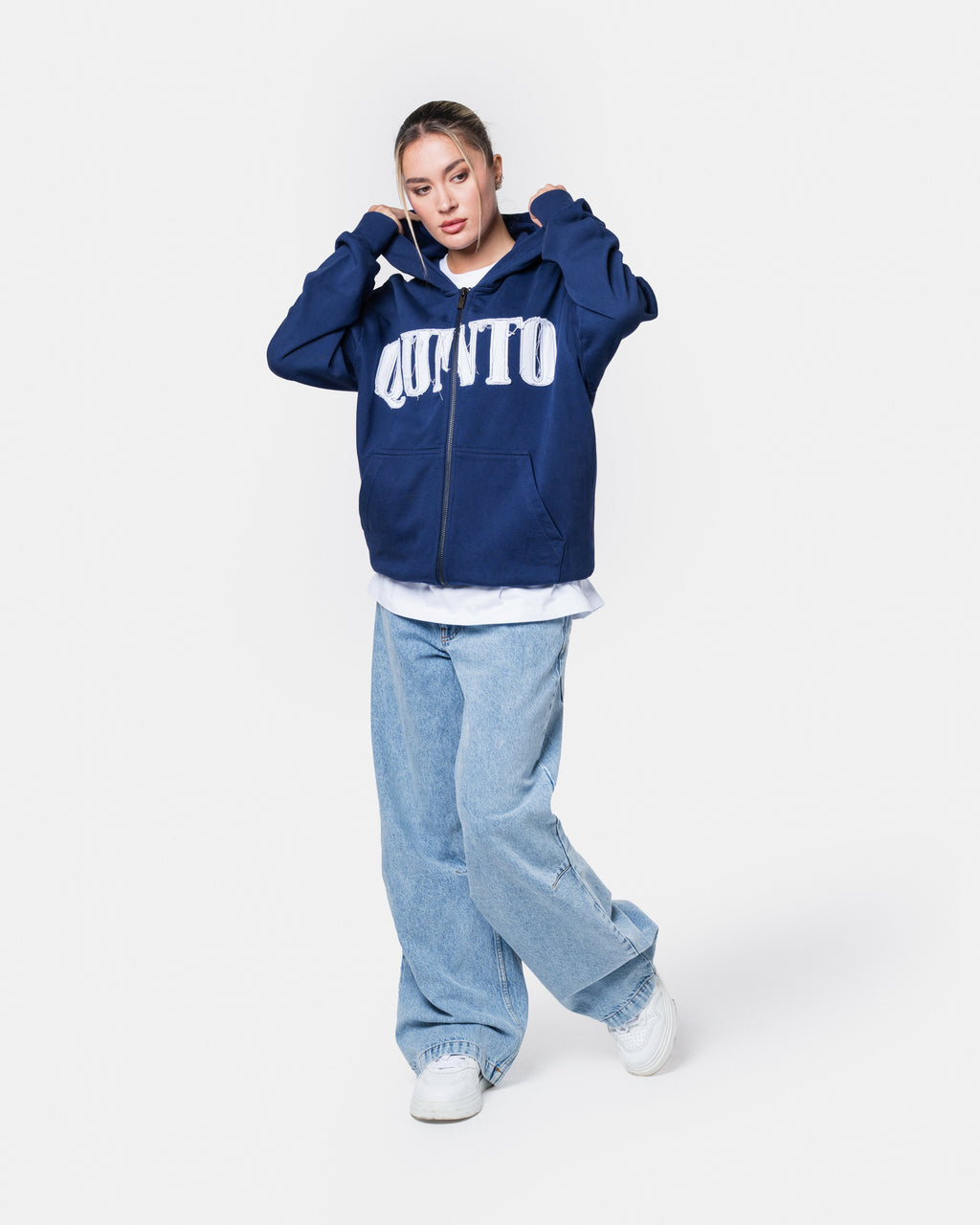Classic Zip Hoodie Blue